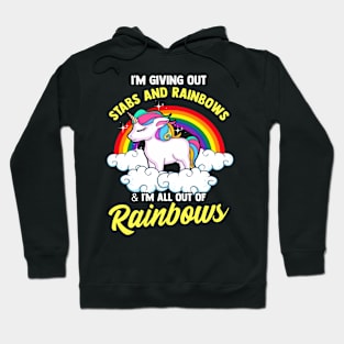 Unicorn Im Giving Out Stabs And Rainbows Hoodie